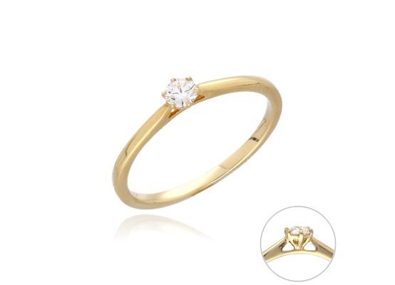 MOISS LG diamantový prsten ze žlutého zlata