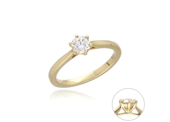 MOISS LG diamantový prsten ze žlutého zlata