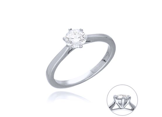 MOISS LG diamantový prsten z bílého zlata