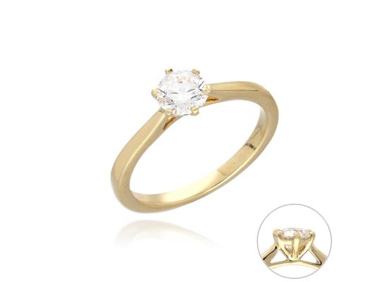 MOISS LG diamantový prsten ze žlutého zlata