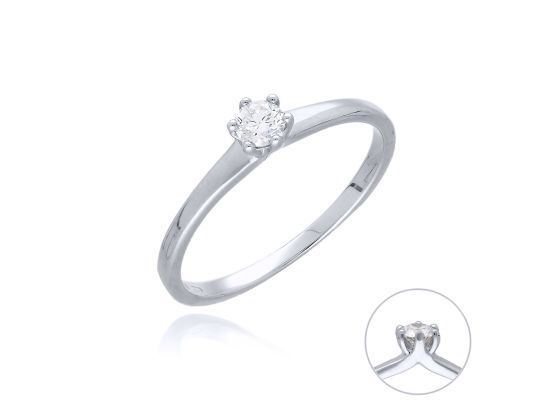 MOISS LG diamantový prsten z bílého zlata