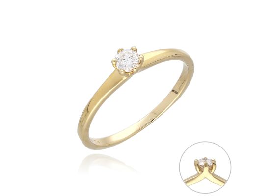 MOISS LG diamantový prsten ze žlutého zlata