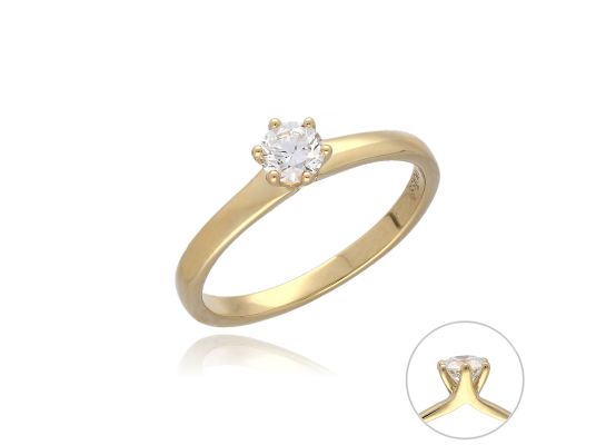 MOISS LG diamantový prsten ze žlutého zlata