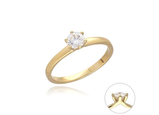 MOISS LG diamantový prsten ze žlutého zlata