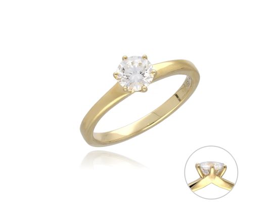 MOISS LG diamantový prsten ze žlutého zlata