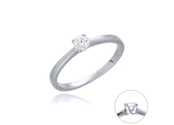 MOISS LG diamantový prsten z bílého zlata