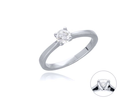 MOISS LG diamantový prsten z bílého zlata
