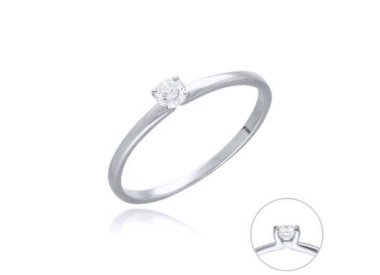 MOISS LG diamantový prsten z bílého zlata