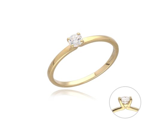 MOISS LG diamantový prsten ze žlutého zlata