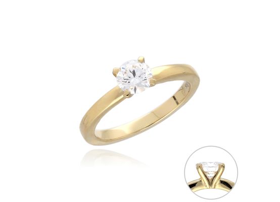 MOISS LG diamantový prsten ze žlutého zlata