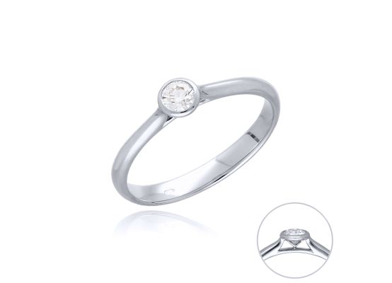 MOISS LG diamantový prsten z bílého zlata