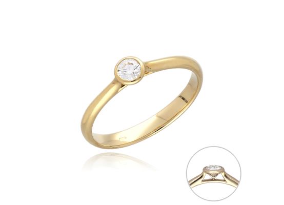 MOISS LG diamantový prsten ze žlutého zlata