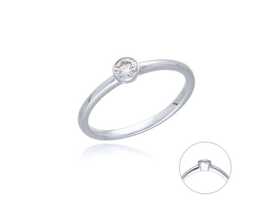 MOISS LG diamantový prsten z bílého zlata