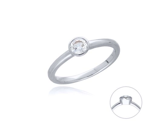 MOISS LG diamantový prsten z bílého zlata