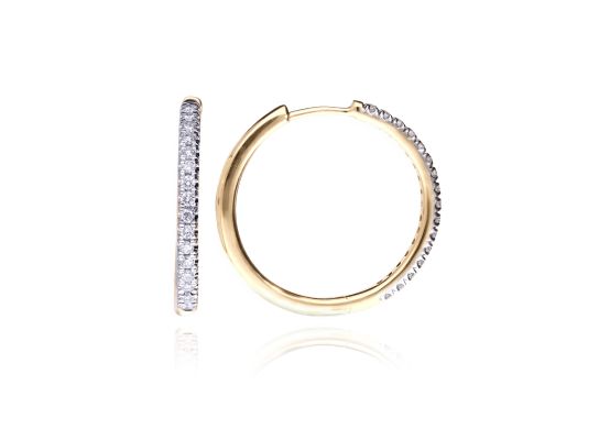 MOISS LG diamantové náušnice ze žlutého zlata