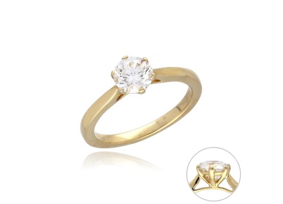 MOISS LG diamantový prsten ze žlutého zlata