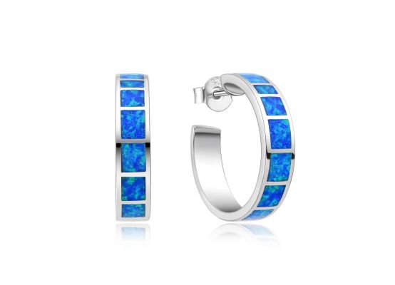 MOISS stříbrné náušnice OPÁL