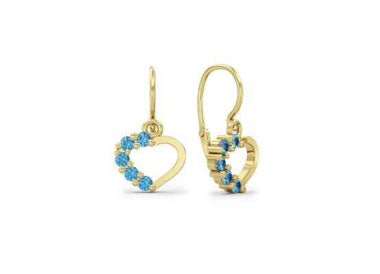 MOISS dětské náušnice ze žlutého zlata SRDCE