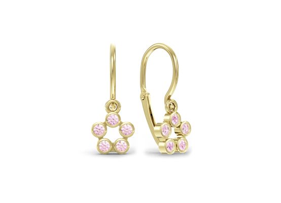 MOISS náušnice ze žlutého zlata KVĚTINA