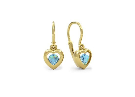MOISS dětské náušnice ze žlutého zlata SRDCE