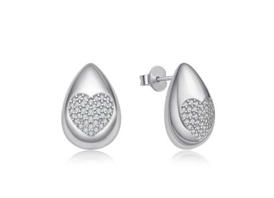 MOISS stříbrné náušnice SRDCE