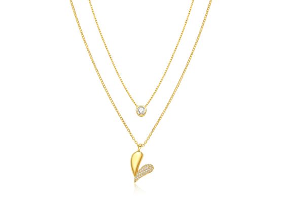 MOISS stříbrný náhrdelník SRDCE