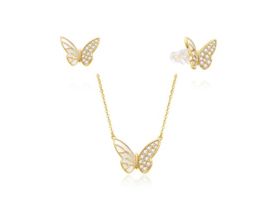 MOISS stříbrná sada MOTÝL