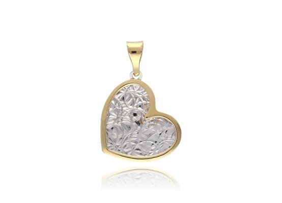 MOISS přívěsek z bílého zlata SRDCE BICOLOR