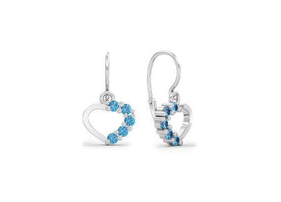 MOISS náušnice z bílého zlata SRDCE