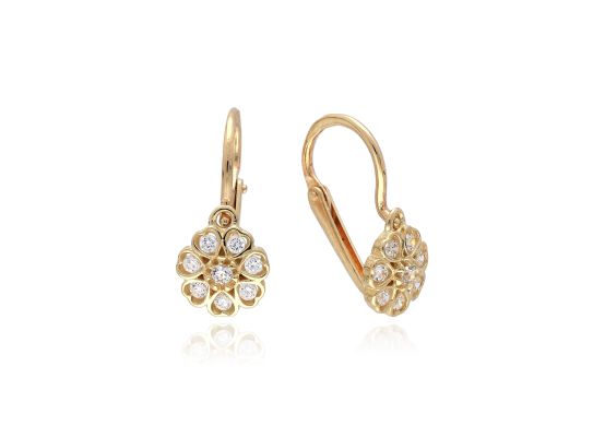 MOISS dětské náušnice ze žlutého zlata KVĚTINA