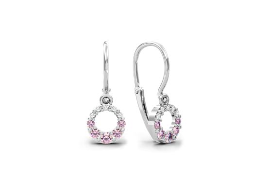 MOISS dětské náušnice z bílého zlata KRUH