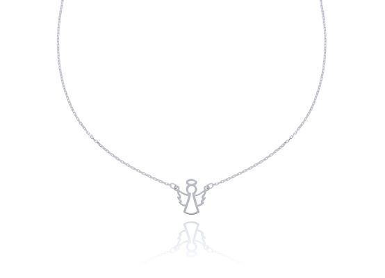 MOISS náhrdelník z bílého zlata ANDĚL