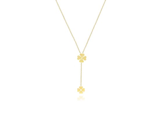 MOISS náhrdelník ze žlutého zlata KVĚTINA