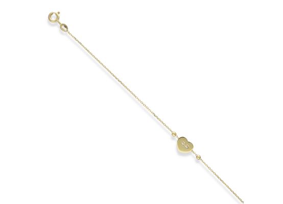 MOISS náramek ze žlutého zlata SRDCE