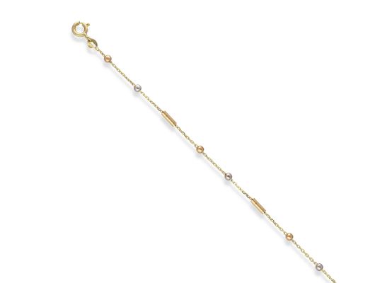 MOISS náramek ze žlutého zlata TRICOLOR