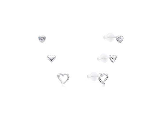 MOISS stříbrné náušnice SRDCE