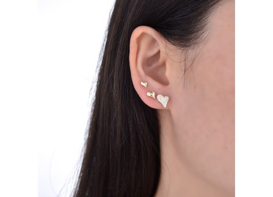 MOISS stříbrné náušnice SRDCE