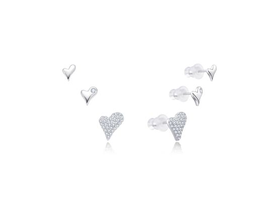 MOISS stříbrné náušnice SRDCE