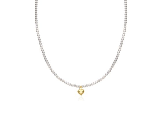 MOISS stříbrný náhrdelník SRDCE GOLD