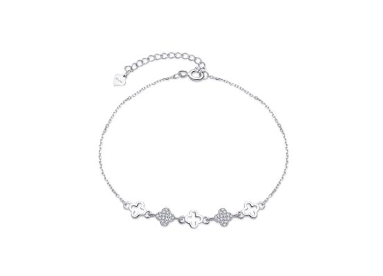 MOISS stříbrný náramek KVĚTINA