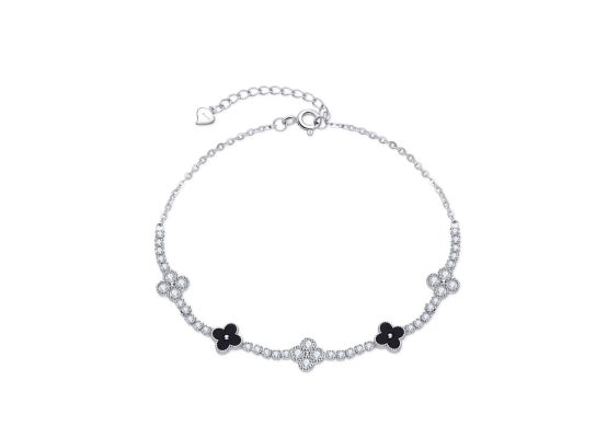 MOISS stříbrný náramek KVĚTINA