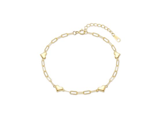 MOISS stříbrný náramek SRDCE