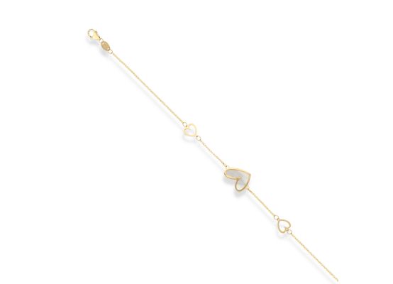 MOISS náramek ze žlutého zlata SRDCE