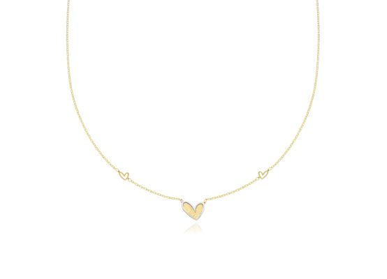 MOISS náhrdelník ze žlutého zlata SRDCE