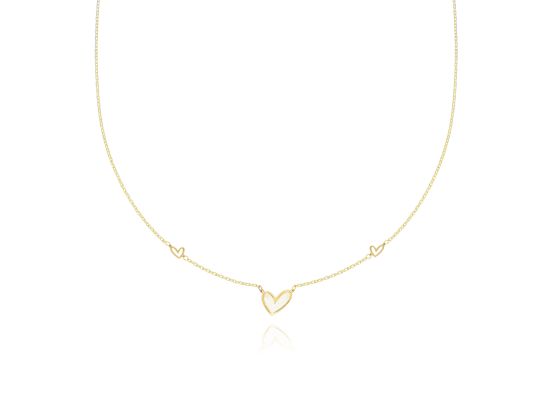MOISS náhrdelník ze žlutého zlata SRDCE