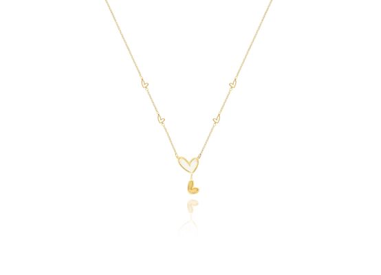 MOISS náhrdelník ze žlutého zlata SRDCE
