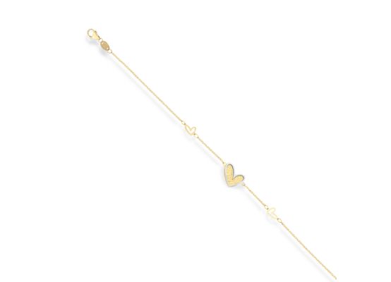 MOISS náramek ze žlutého zlata SRDCE