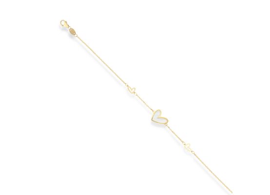 MOISS náramek ze žlutého zlata SRDCE