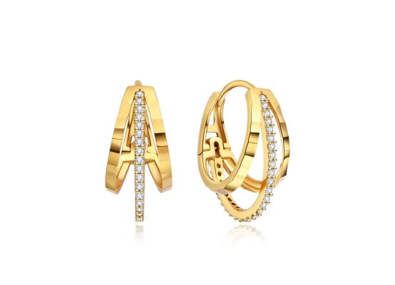 MOISS stříbrné náušnice GOLD