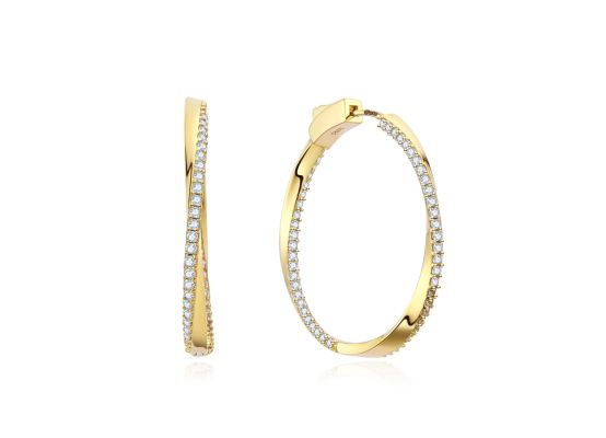 MOISS stříbrné náušnice GOLD